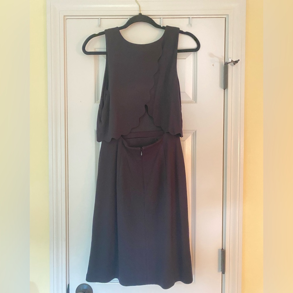 NWT Loft Black Scalloped Dress - Picture 4 of 8